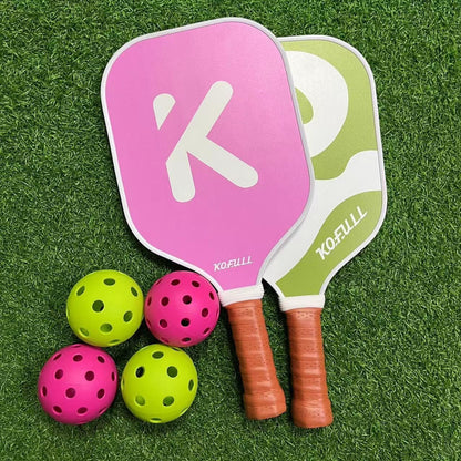 Lightweight Pickleball Paddle Set – Fiberglass & Honeycomb Core, Pink & Green, Perfect Gift for Women & Beginners